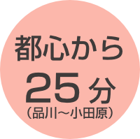 都心から25分(品川〜小田原)